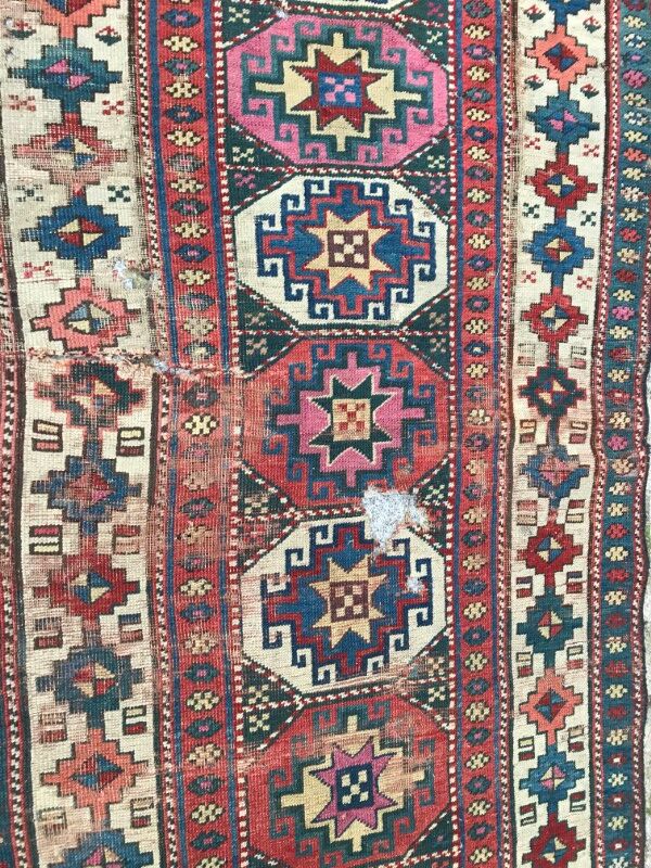 Carpet old caucasian kazak Hall 102 x 274 CM