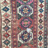 Tapis ancien caucasien kazak couloir 102x274 cm