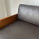 Modernist armchair in exotic wood and leather
