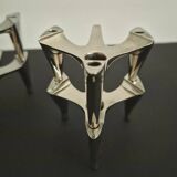 Vintage Fritz Nagel "Vogelflug" Chrome Candlesticks
