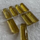 Lot de repose-couteaux en verre teinté