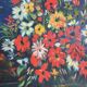 Oil canvas bouquet of flowers