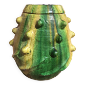 Tamegroute pottery enameled cover pot