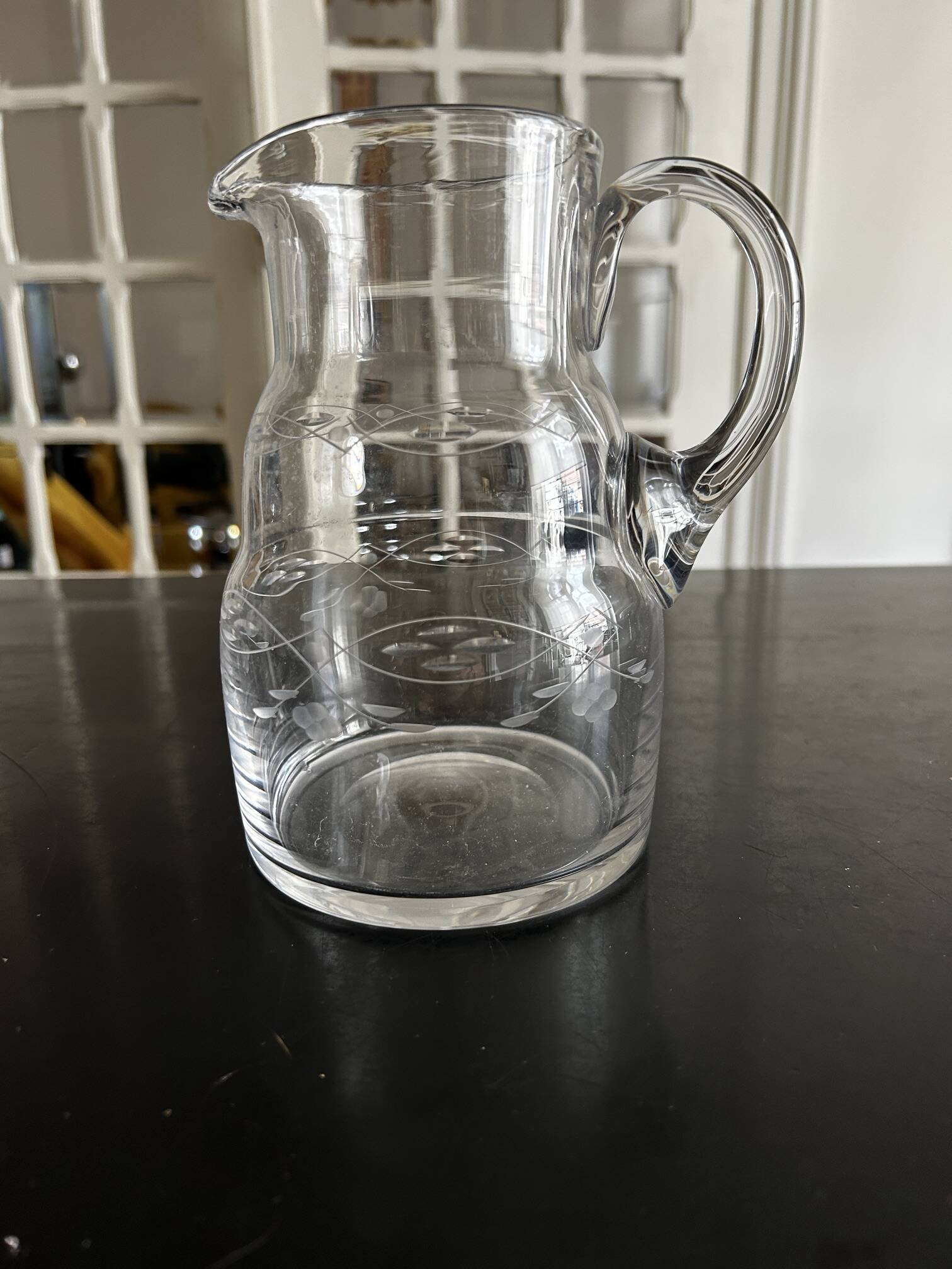 1950s glass pitcher