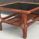 Vintage coffee table bamboo and rattan