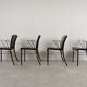 Vintage black leather dining chairs by Arrben, 1980s