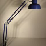 Architect's lamp in blue metal