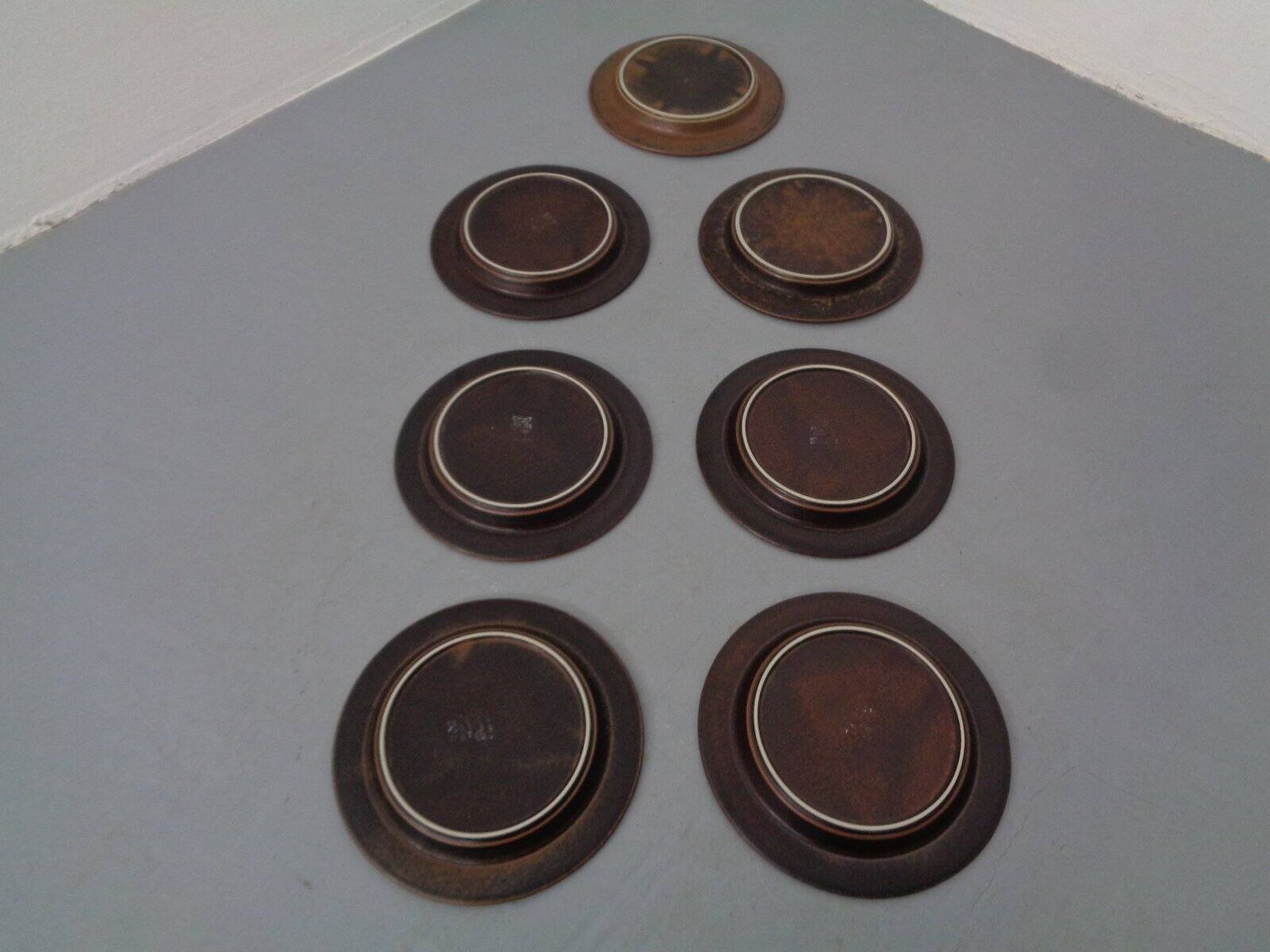 Ruska Plates by Ulla Procope for Arabia, Set of 7, Finland, 1960s, Set of 7