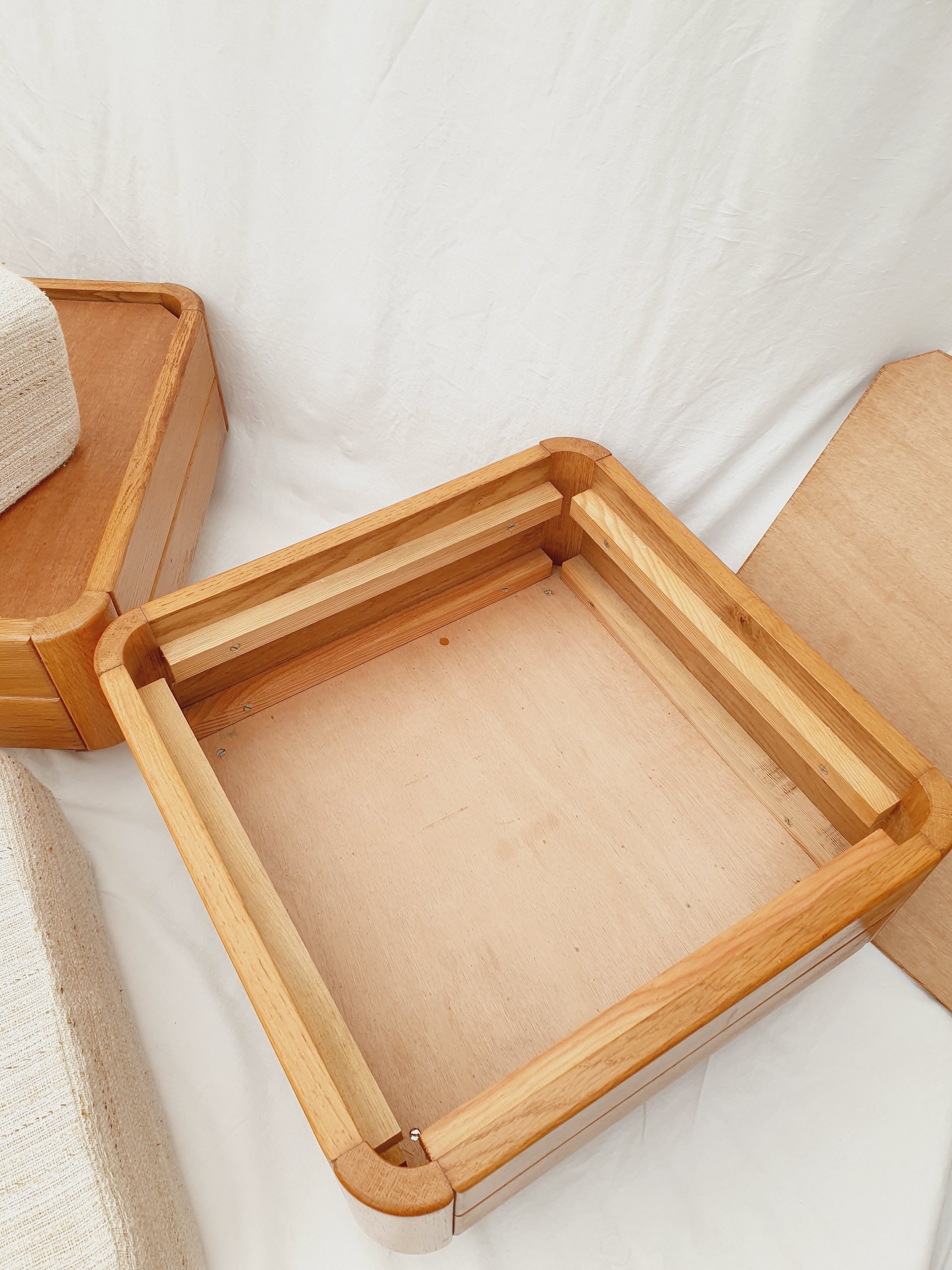 Pouf en bois d'orme