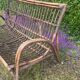Vintage rattan bench from the 60s