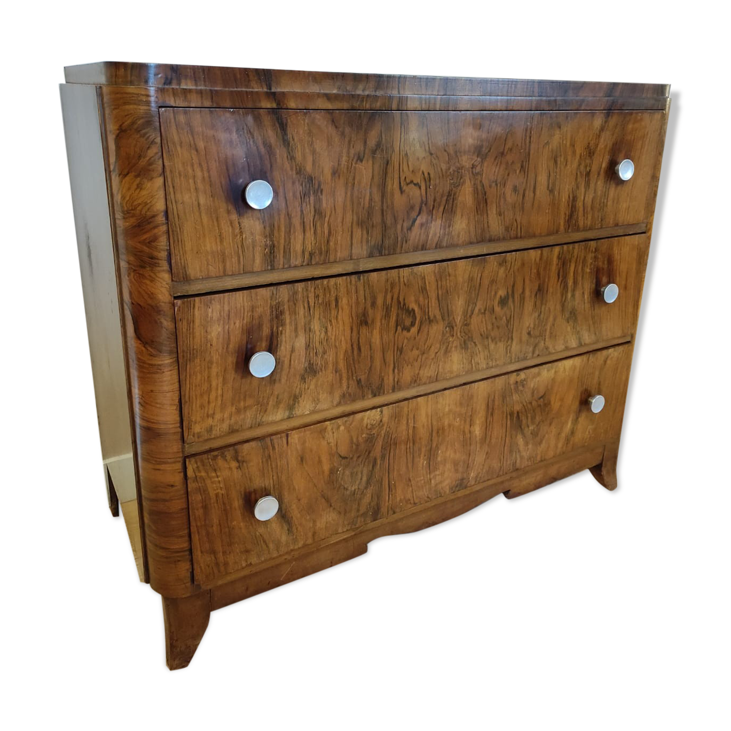 Art deco chest of drawers varnished 1920