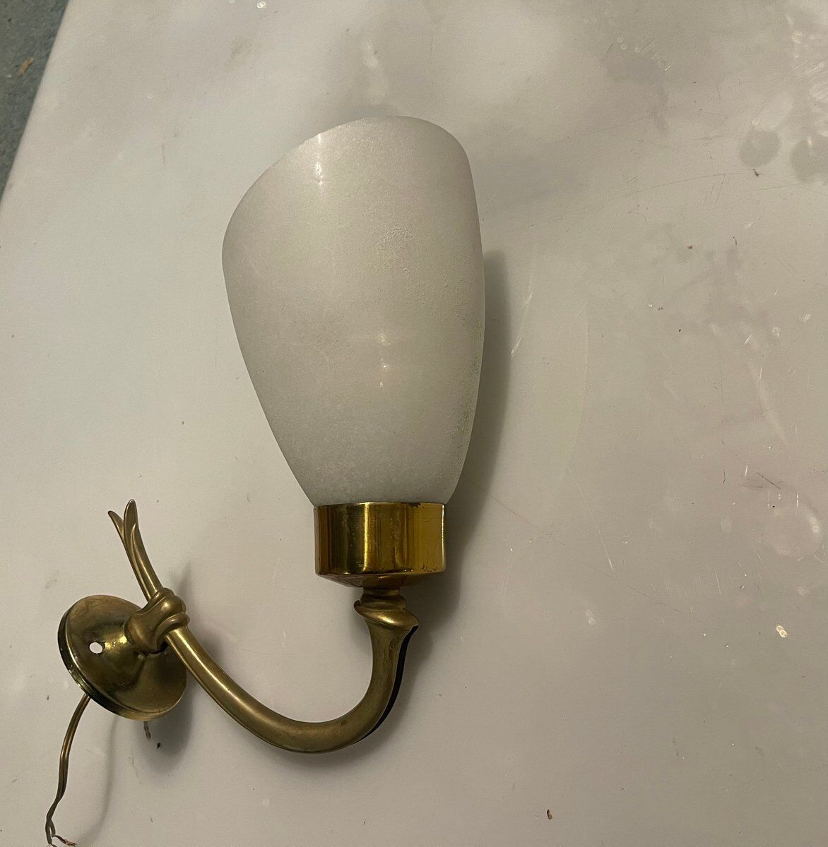 Vintage opaline glass sconces, 1960s