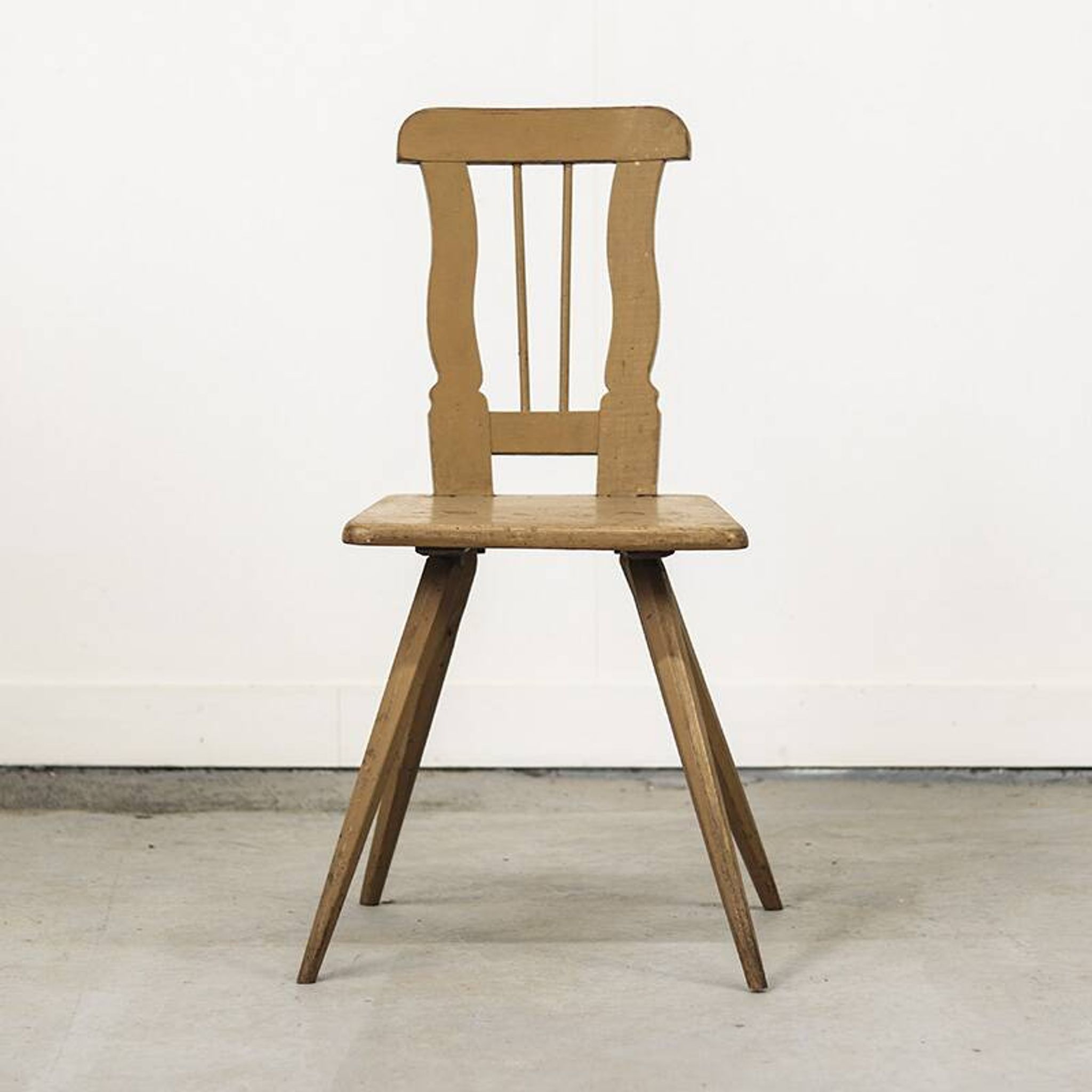 Chaise primitive de montagne antique du 19ème siècle