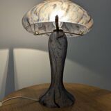 Lampe champignon pâte de verre