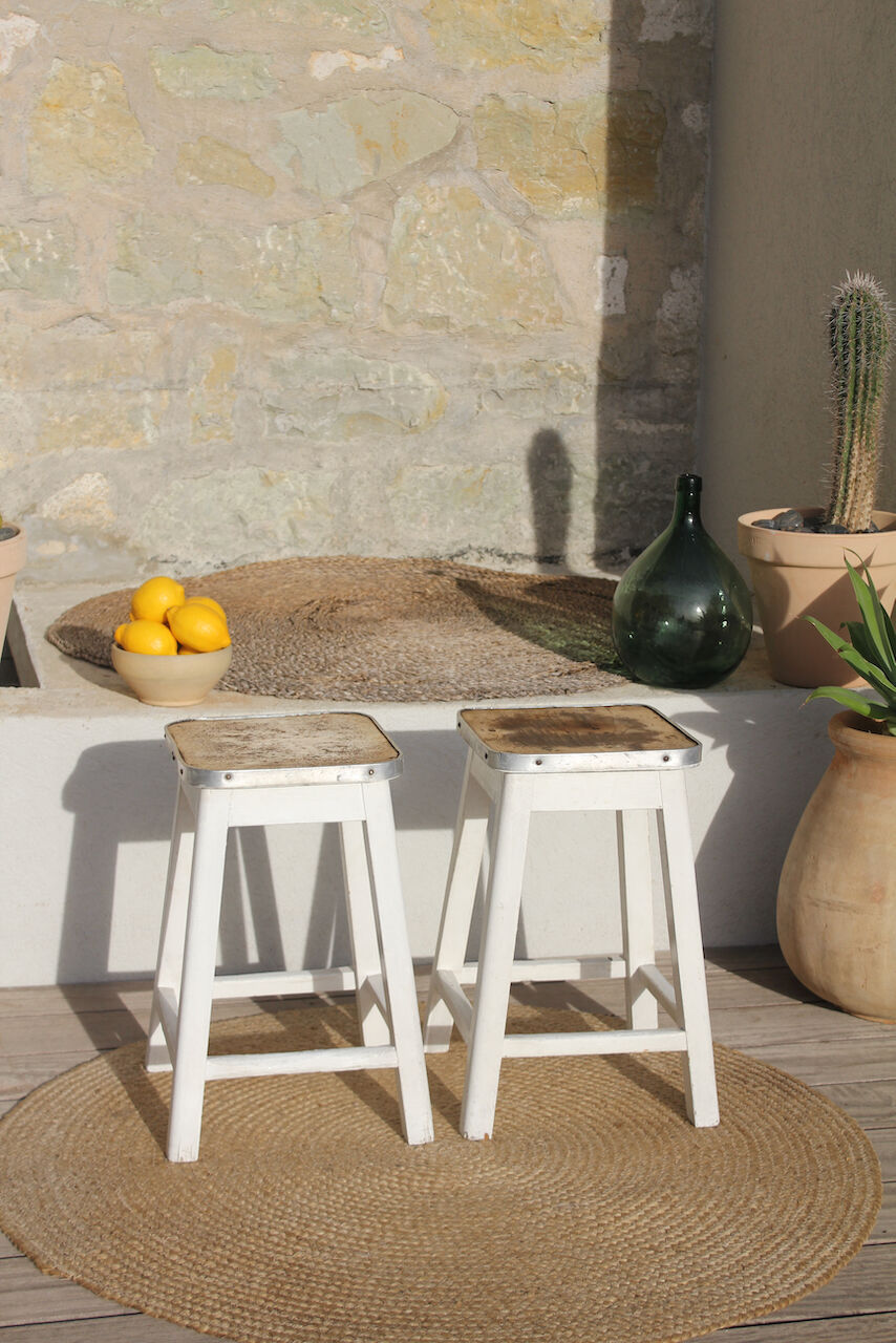 Paire de tabourets vintage