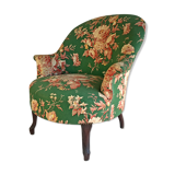Green Toad armchair with floral decoration