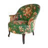 Green Toad armchair with floral decoration