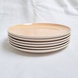 Villeroy & Boch peach-coloured dinner plates