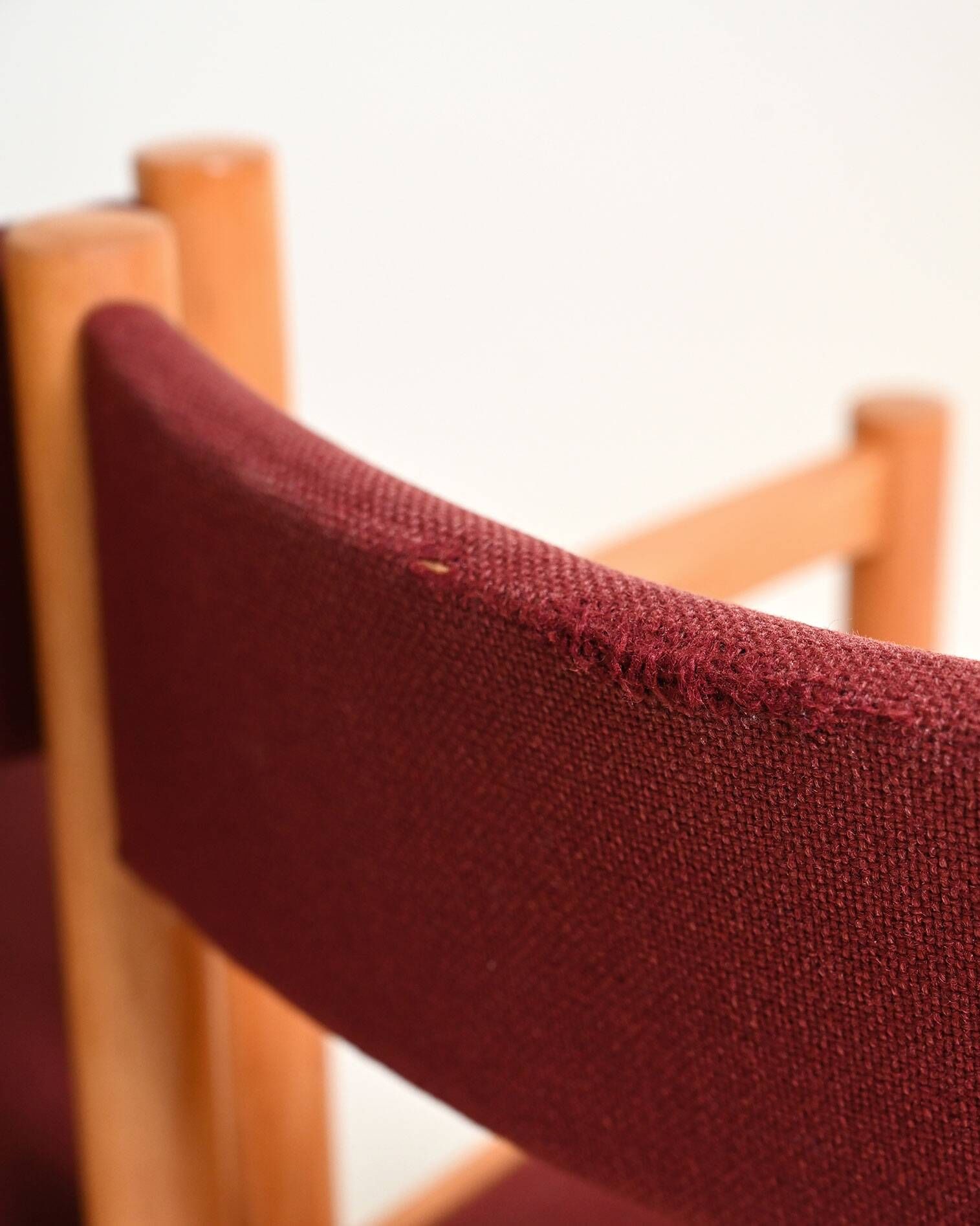 Set of 4 beech armchairs, Denmark, 1960s