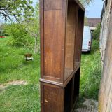 Bookcase with two wire mesh doors