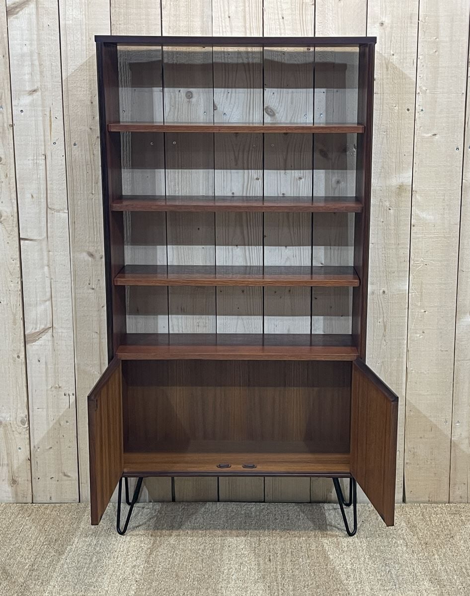 English library of the G-Plan brand of the 70s in teak