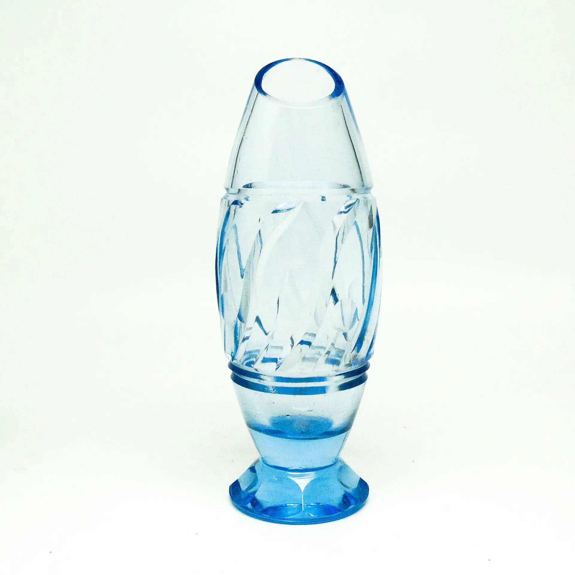 Mid-century modern vase, crystal, Czechoslovakia, 1950s