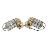 Nautical Ship Marine Solid Brass Passageway Bulkhead Light With Junction Box With Wire