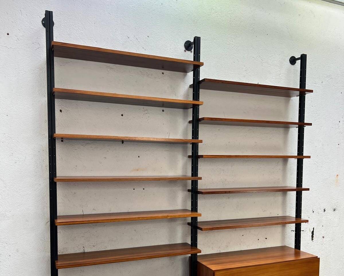 Rosewood Wall or Floor/Ceiling Bookcase