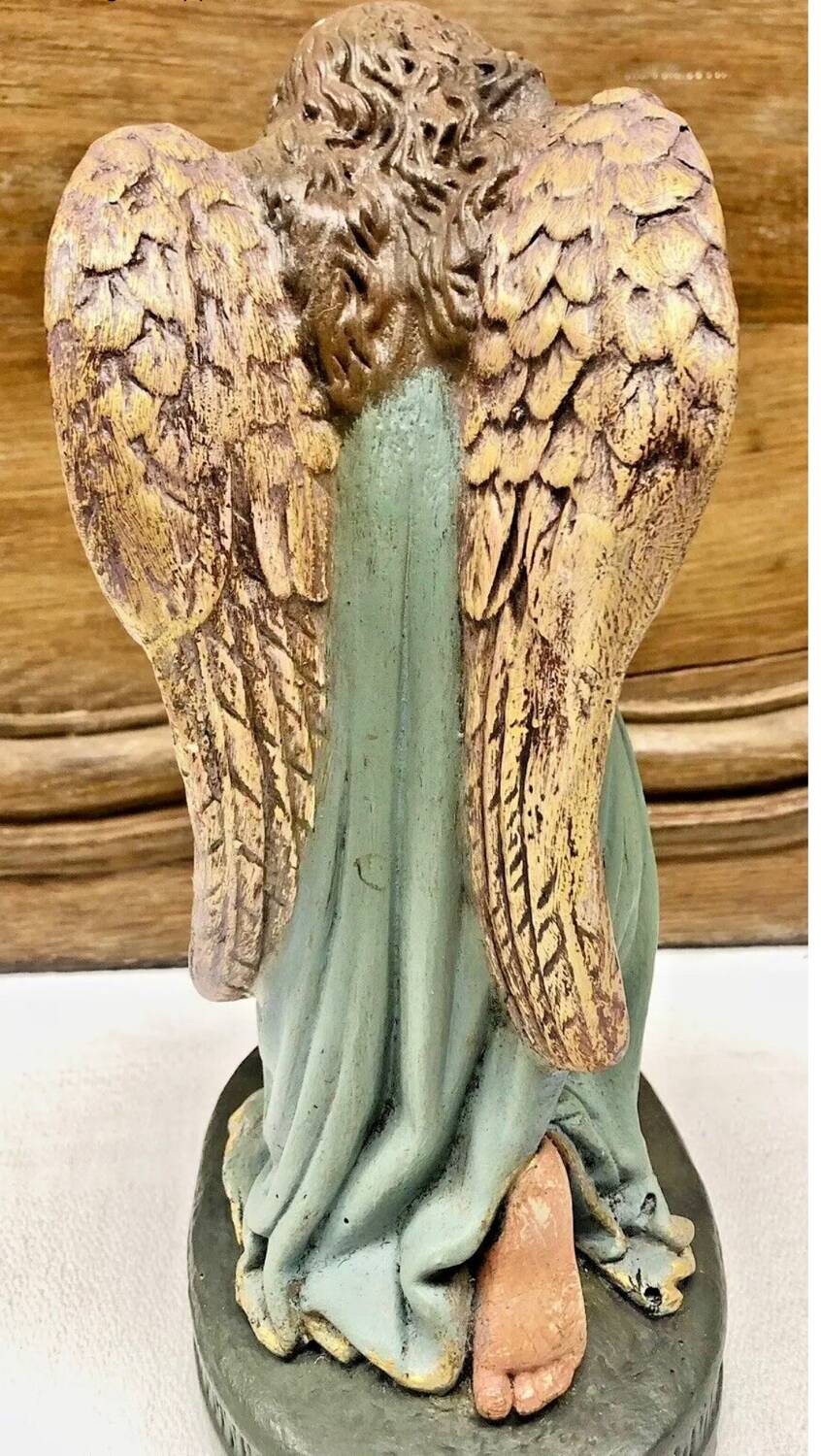Altar angel statue 26.5 cm plaster santon church nativity scene