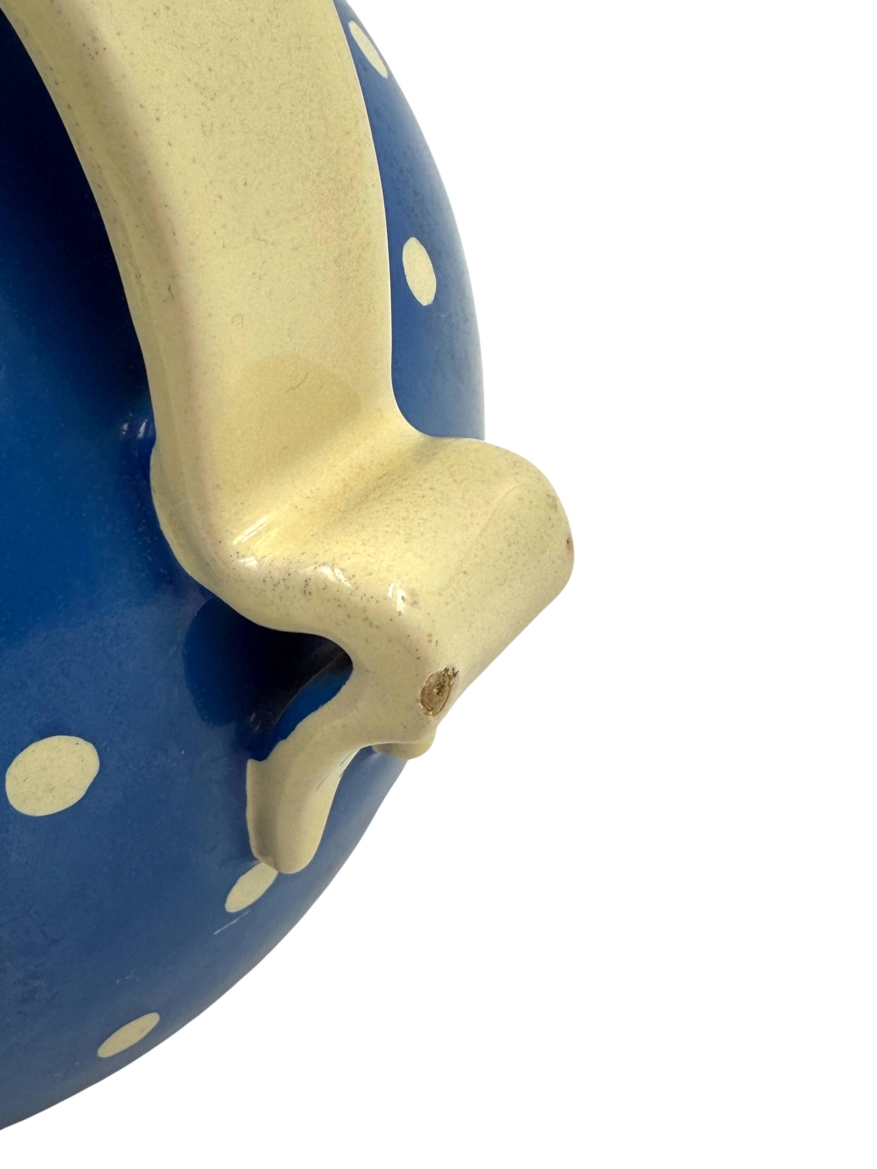 Art Deco blue ceramic vase, Rometti, Umbertide Italy 1930s