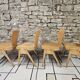 Set of 4 vintage 1960s bistro chairs