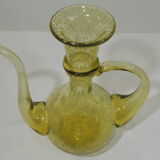 Grande verseuse vintage en verre soufflé Biot