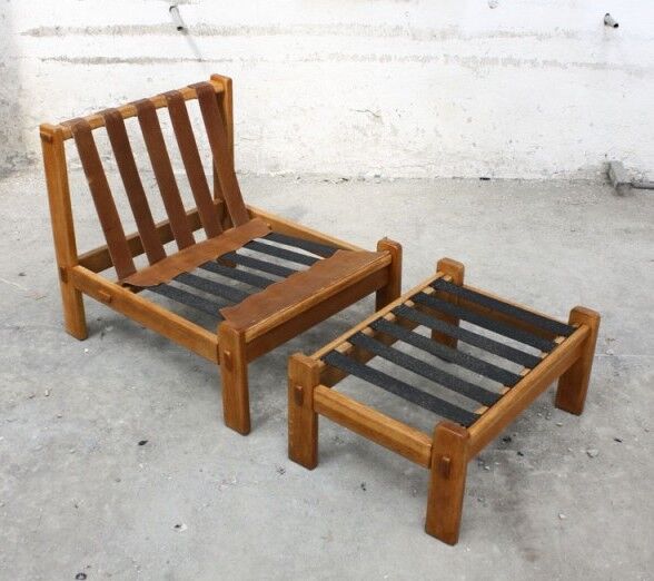 Fauteuil vintage en chêne