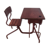 Vintage wooden school desk