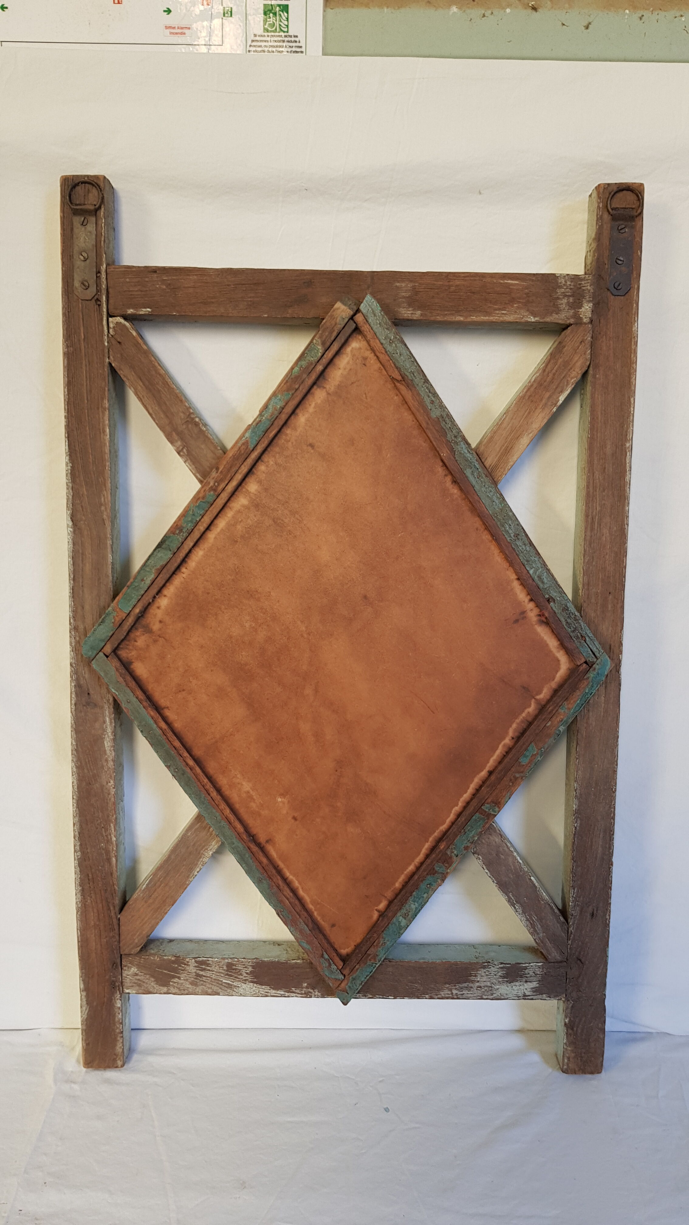 Mirror claustras in Burmese teak 49x80cm