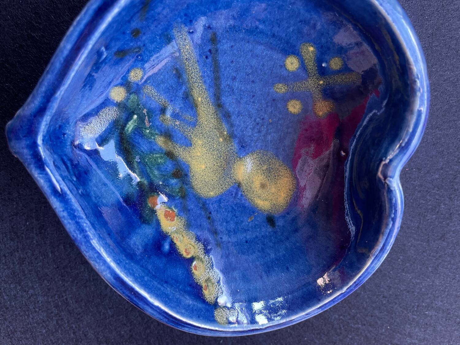 Heart ashtray Annecy pottery Saint-Jorioz