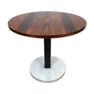 Table de repas palissandre et  marbre 1960
