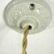 Suspension and rosette in opaline and porcelain