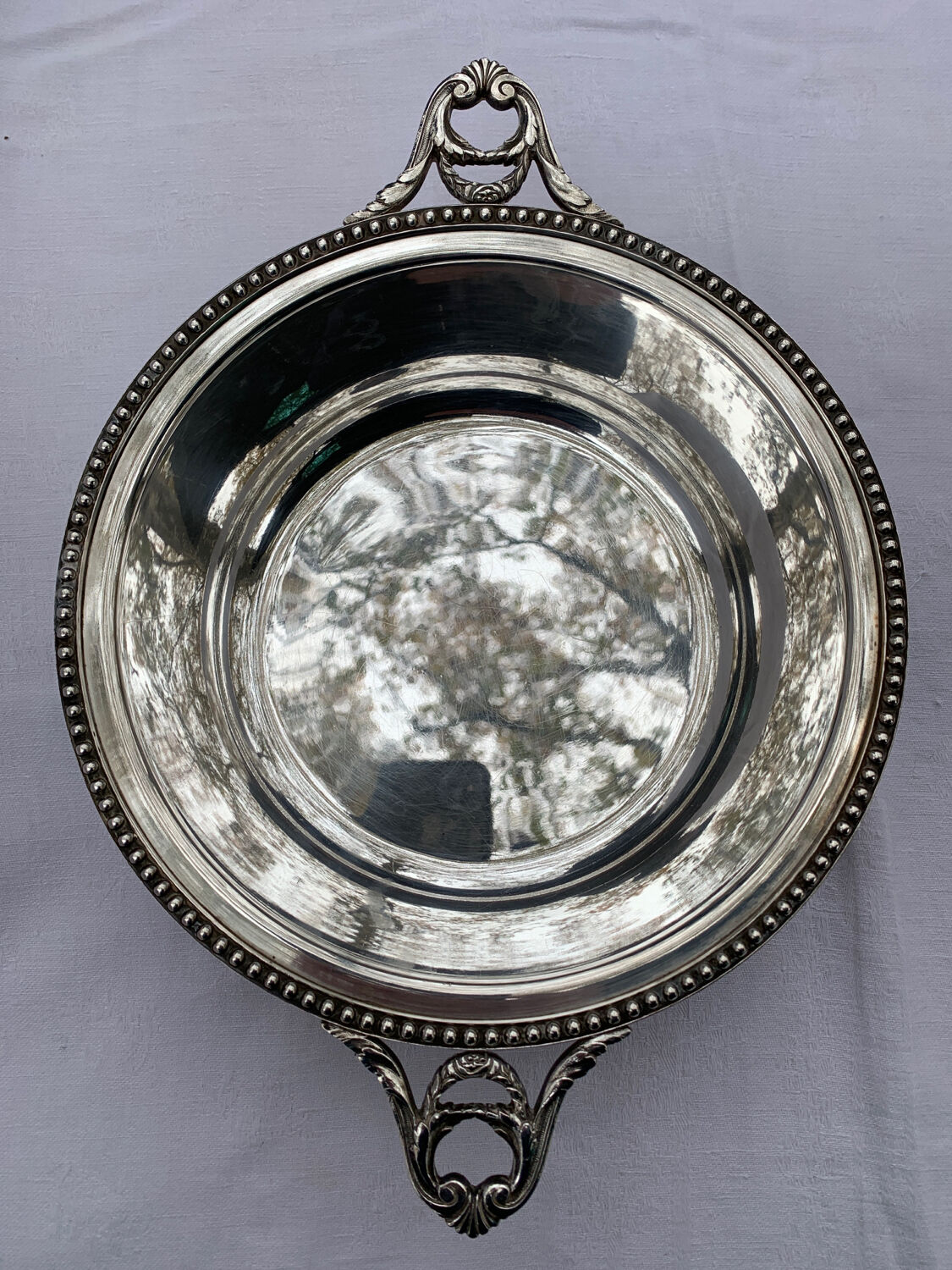Silver metal plate