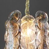 Smoked glass suspension by Murano, Kalmar, Austria, 1970s