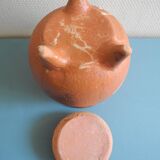 antique cooking pot, tripod pot, decorative pot, old earthenware cooking pot