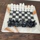Jeu d'échecs vintage en marbre 21/21 cm