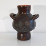 1960s ceramic pot-bellied vase with handles