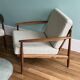 Vintage teak Scandinavian armchair