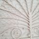 Peacock headboard in white rattan