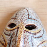 Ceramic wall mask Mayan mask from Accolay, 60s