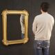 Miroir laqué, doré et peint italien - 93x73cm