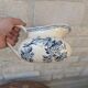 Opaque porcelain water jug from Gien, Aubépine Terre de Fer model.