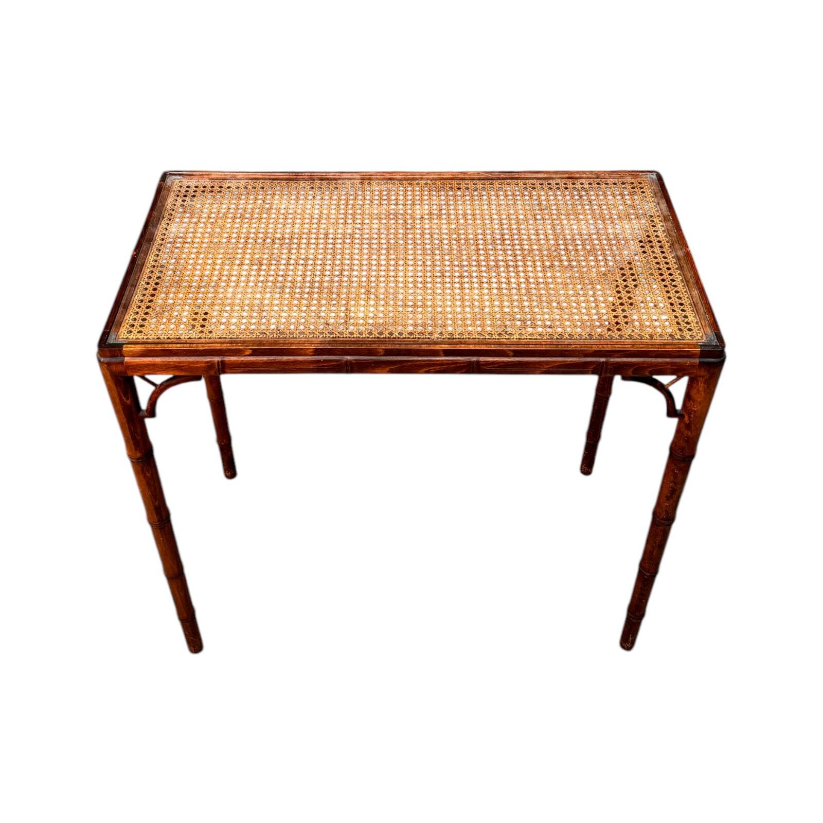 Console en faux bambou de style Chippendale