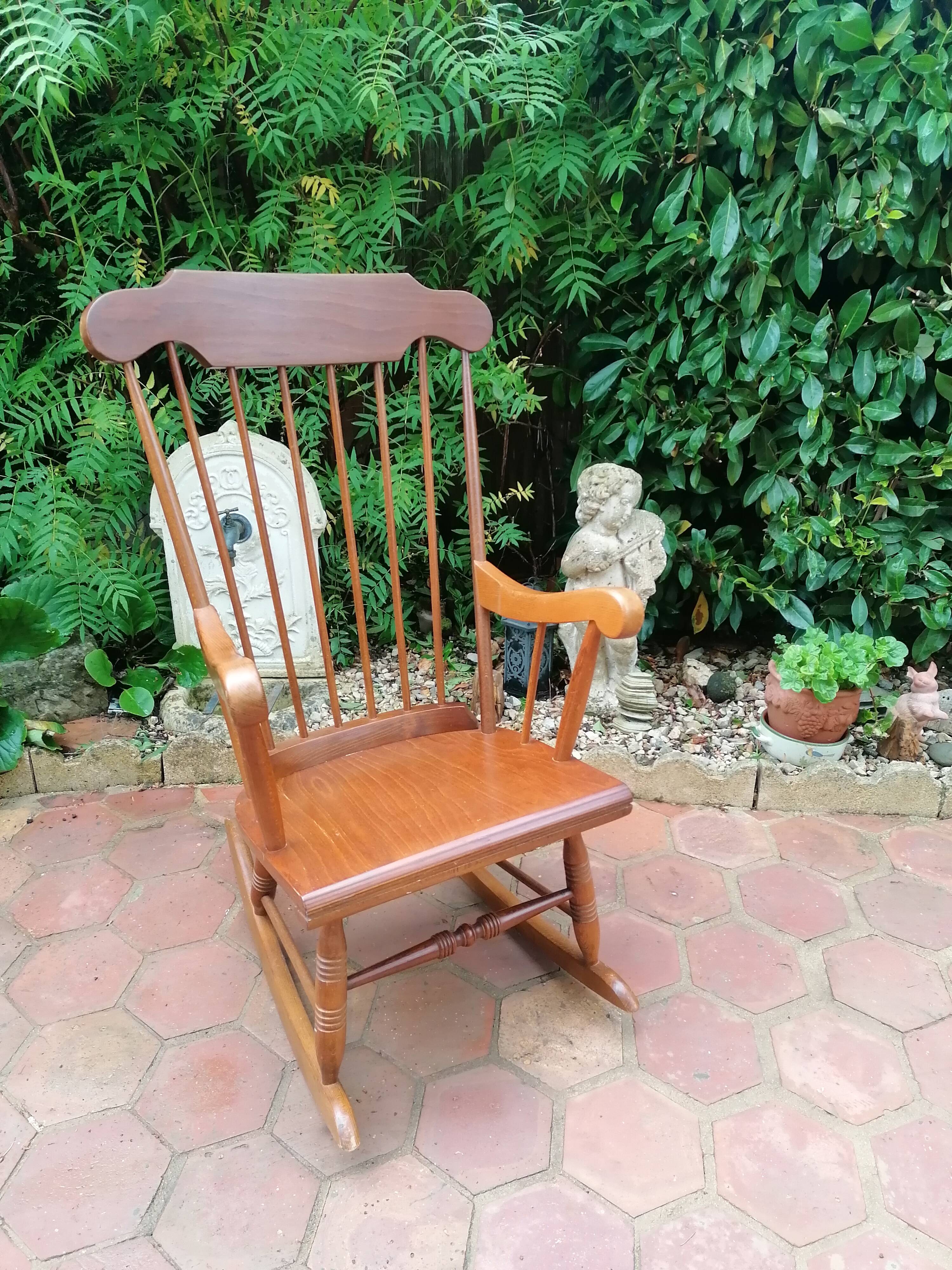 Wooden rocking chair